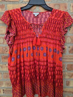 Lucky Brand Ruffled Sleeveless Blouse